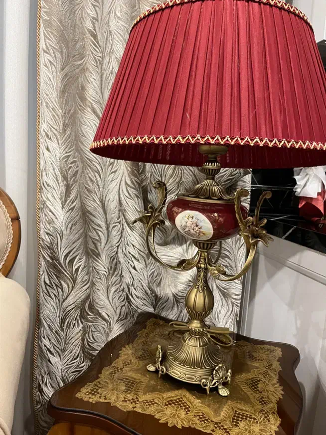 یک جفت اباژور برنز آکبند|چراغ خواب و آباژور|تهران, جوادیه|دیوار