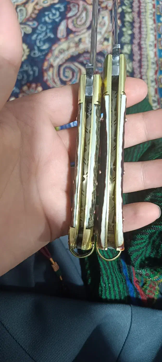 دوتا چاقوی استاد کریم کرند قیمت هردو هفت ونیم|کلکسیون اشیاء عتیقه|جوانرود, |دیوار