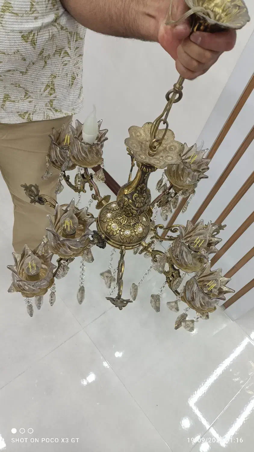 دو عدد لوستر نو نو|لوستر و چراغ آویز|اراک, |دیوار