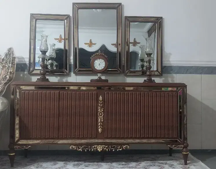 آینه وکنسول|بوفه، ویترین، کنسول|اسلامآباد غرب, |دیوار