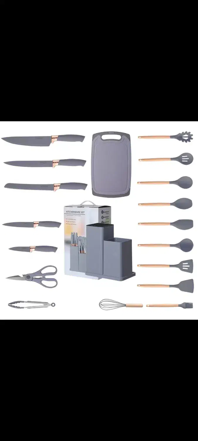 سرویس 19پارچه ست کفگیرملاقه وچاقو آشپزخانه|ظروف پختوپز|بروجرد, |دیوار