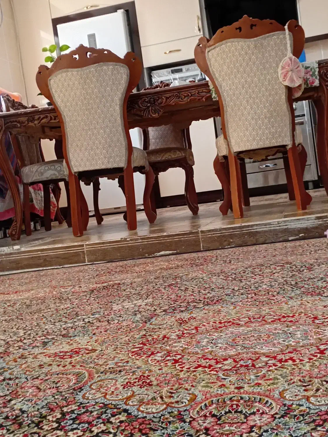 فر وش میز ناهار خوری ۶ نفره ومبلی ۷ نفره|مبلمان خانگی و میز عسلی|کهنوج, |دیوار