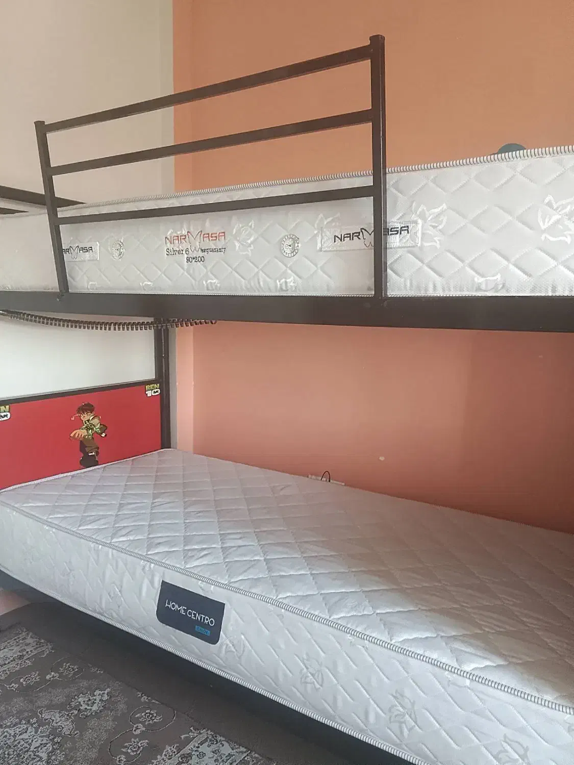 تخت دوطبقه همراه با تشک|تخت و سرویس خواب|تهران, حکیمیه|دیوار