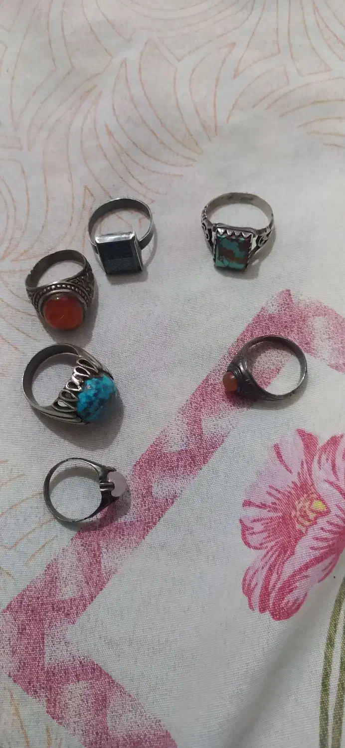 چند تا انگشتر با سنگ اصلی|جواهرات|بهبهان, |دیوار