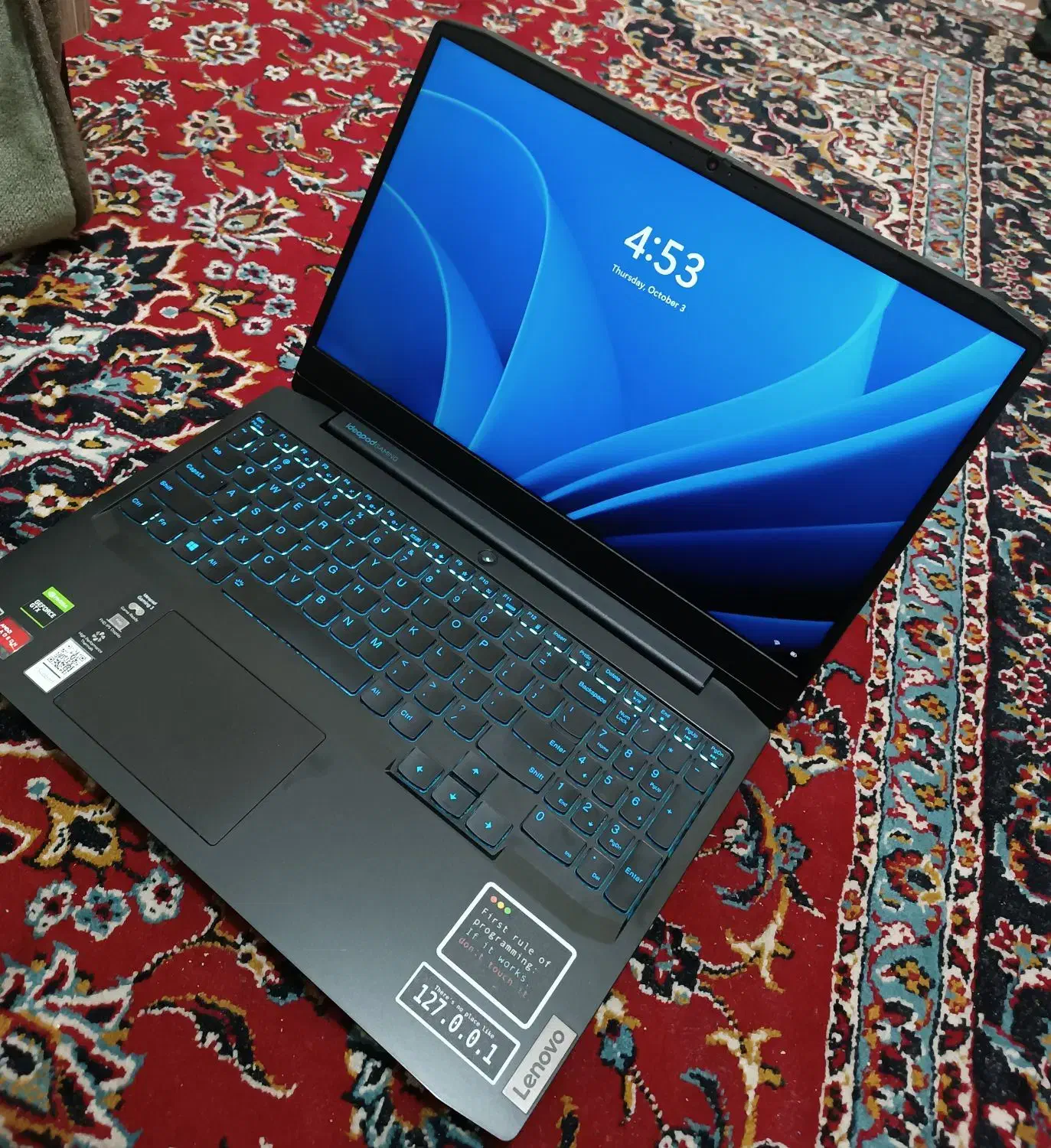 لنوو gaming 3/ryzen7 4800h/1650Ti/16gig|رایانه همراه|مشهد, دانشجو|دیوار