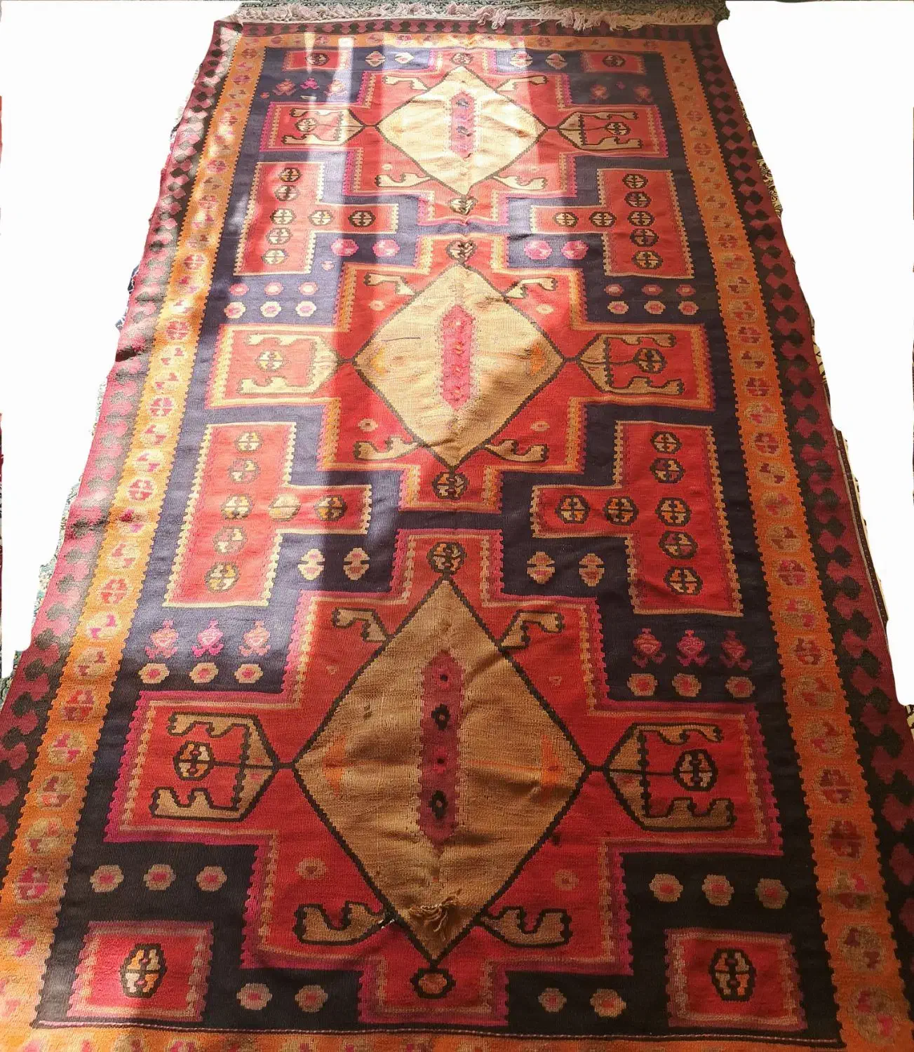 گلیم دست بافت کاملا طبیعی قدیمی|گلیم، جاجیم، گبه|تهران, زعفرانیه|دیوار