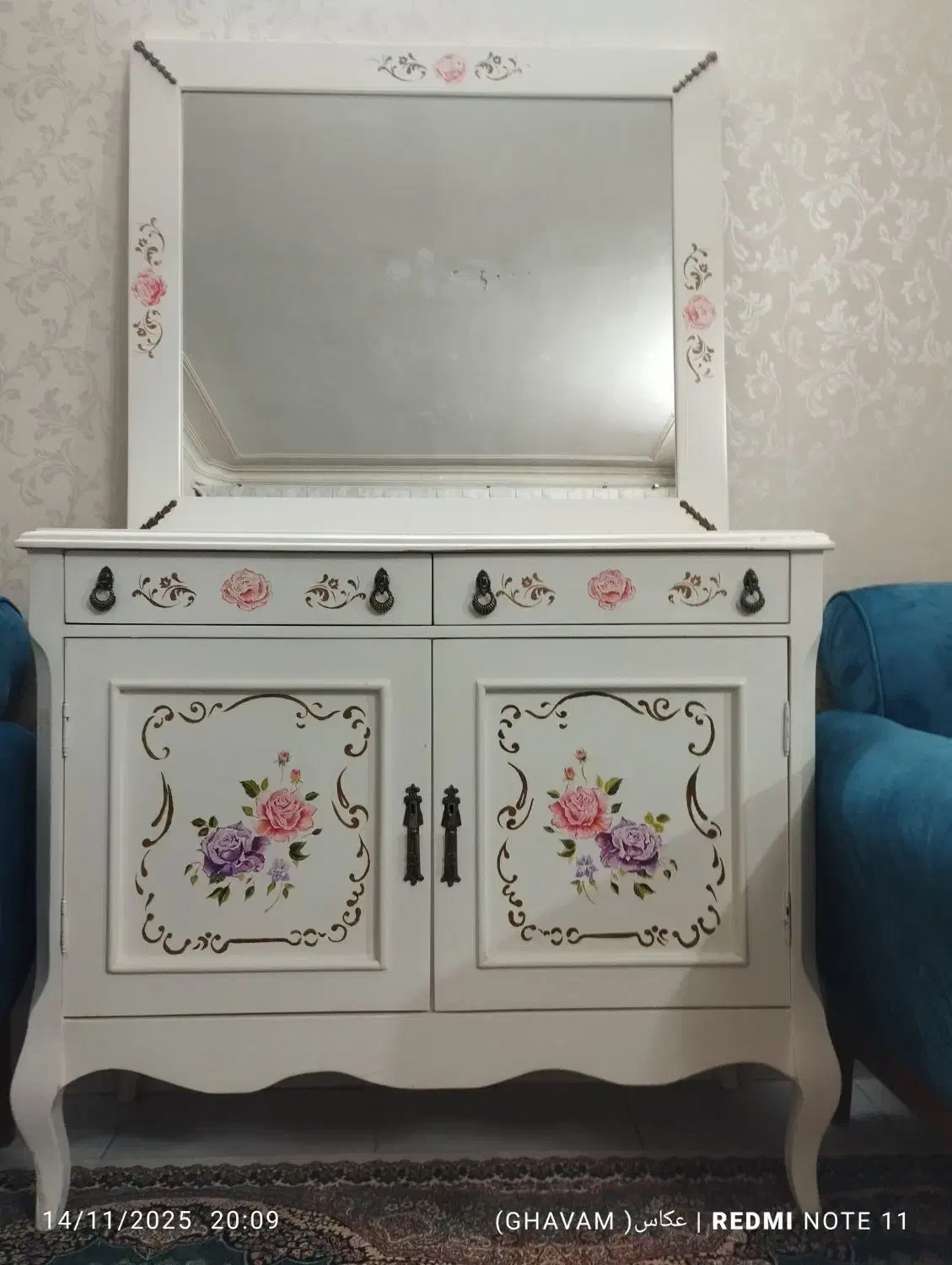 آینه کنسول|بوفه، ویترین، کنسول|قم, میرزائیه|دیوار