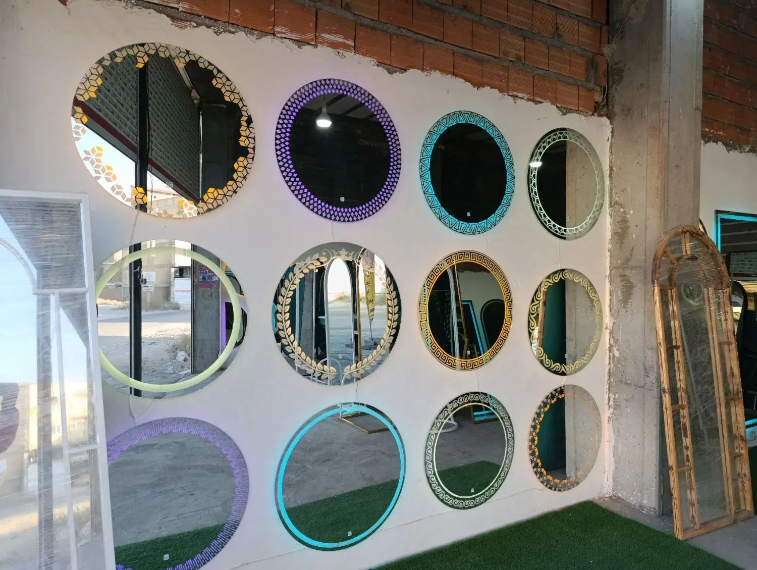 آینه رینگلایت طرحدار بکلایت لمسی|آینه|ارومیه, |دیوار