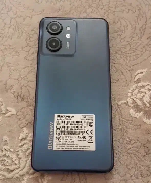 color 8 black view بلک ویو مشکی 258 گیگ رم 16|موبایل|اصفهان, تخت فولاد|دیوار