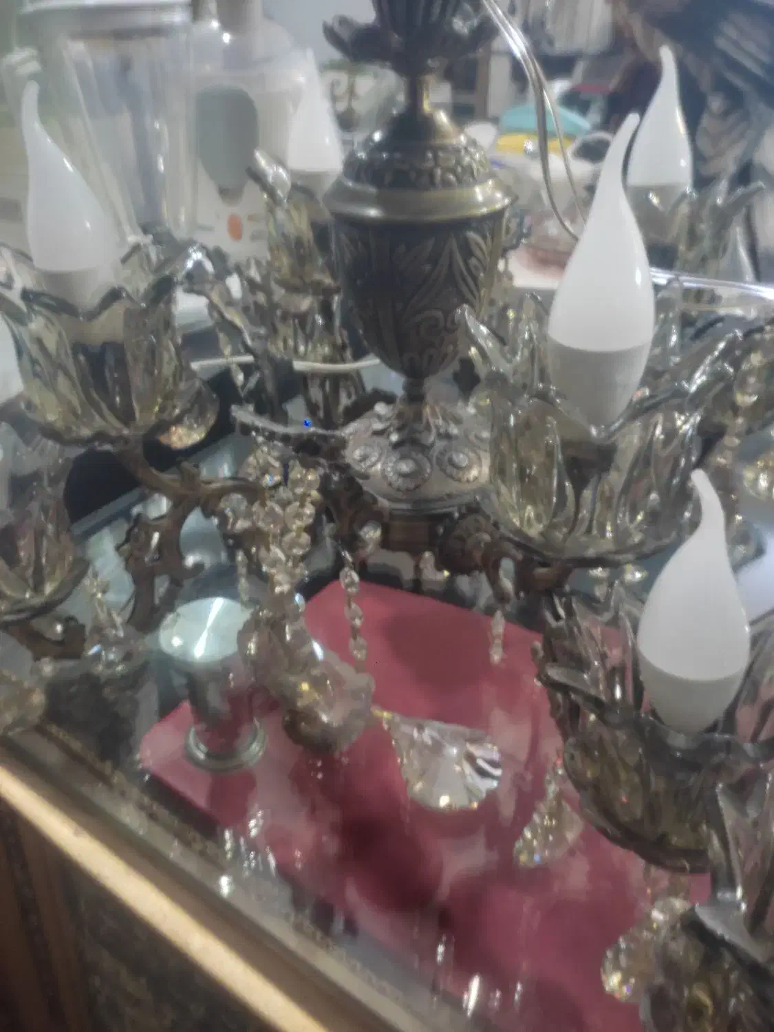 2عدد اوستر برنزی 8شاخه|لوستر و چراغ آویز|همدان, |دیوار