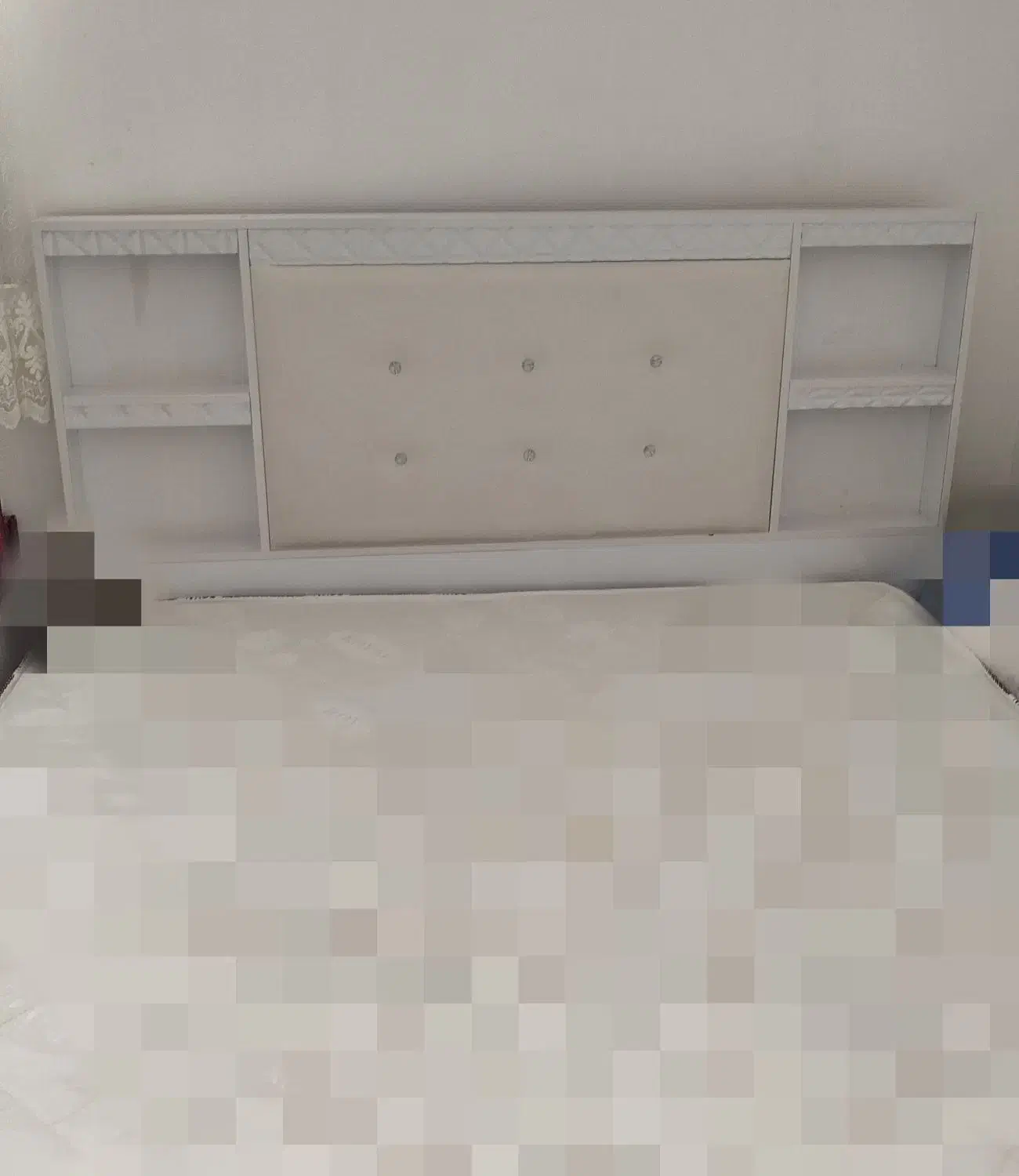 سرویس خواب دو نفره همراه با تشک و دو عدد پاتختی|تخت و سرویس خواب|محلات, |دیوار