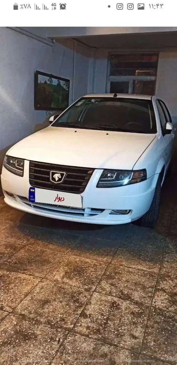 ماشین سمند سورن سفر کیلومتر رنگ سفید .|خودرو سواری و وانت|منوجان, |دیوار