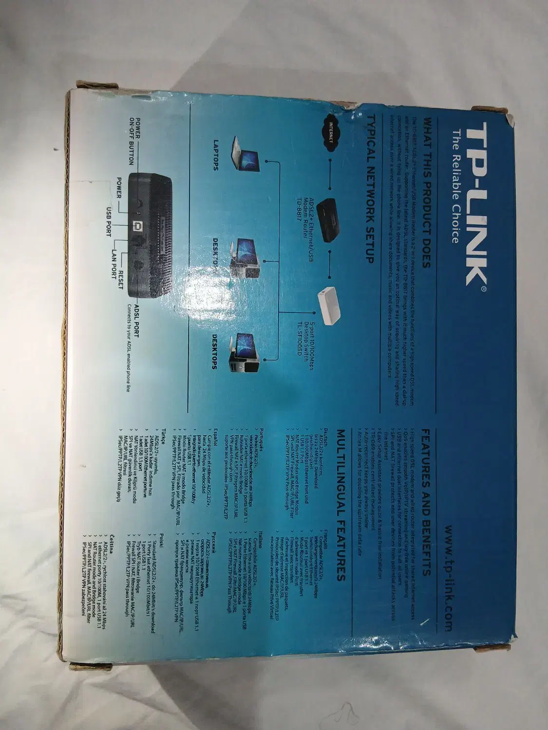 مودم روتر Tplink td8817|مودم و تجهیزات شبکه|کاشمر, |دیوار