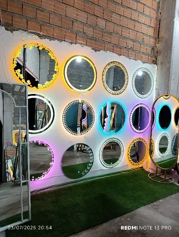 آینه رینگلایت طرحدار بکلایت لمسی|آینه|ارومیه, |دیوار