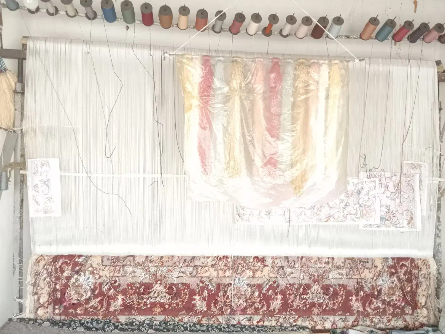 فرش نیمه کاره|فرش|تبریز, |دیوار