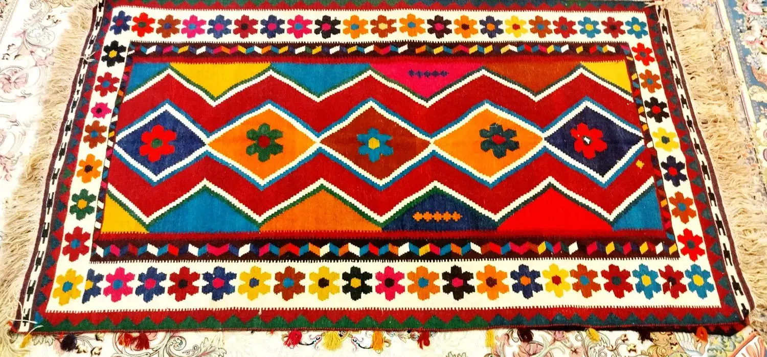 گلیم ترکی قشقایی|گلیم، جاجیم، گبه|ارژن, |دیوار