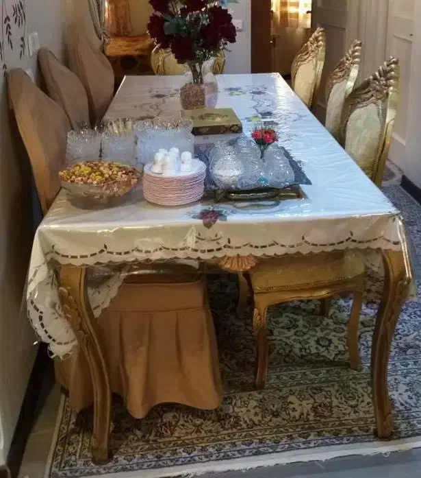 یک دست مبلمان استیل سلطنتی مدل فرهی ۴ گل ۹ نفره|مبلمان خانگی و میز عسلی|تهران, اختیاریه|دیوار