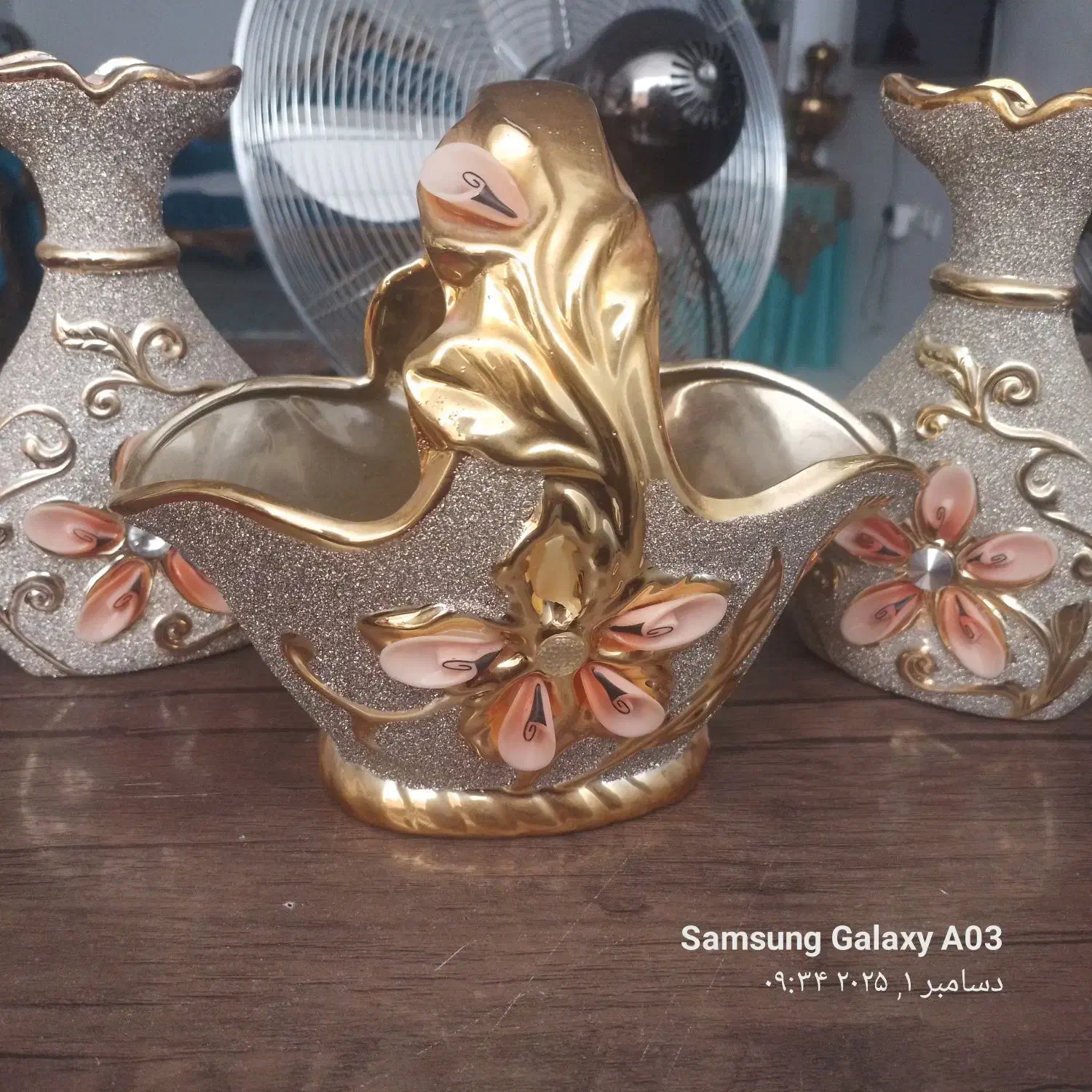 گلدان شکلات خوری وفیل طلایی|مجسمه، تندیس، ماکت|مشهد, ایثارگران|دیوار