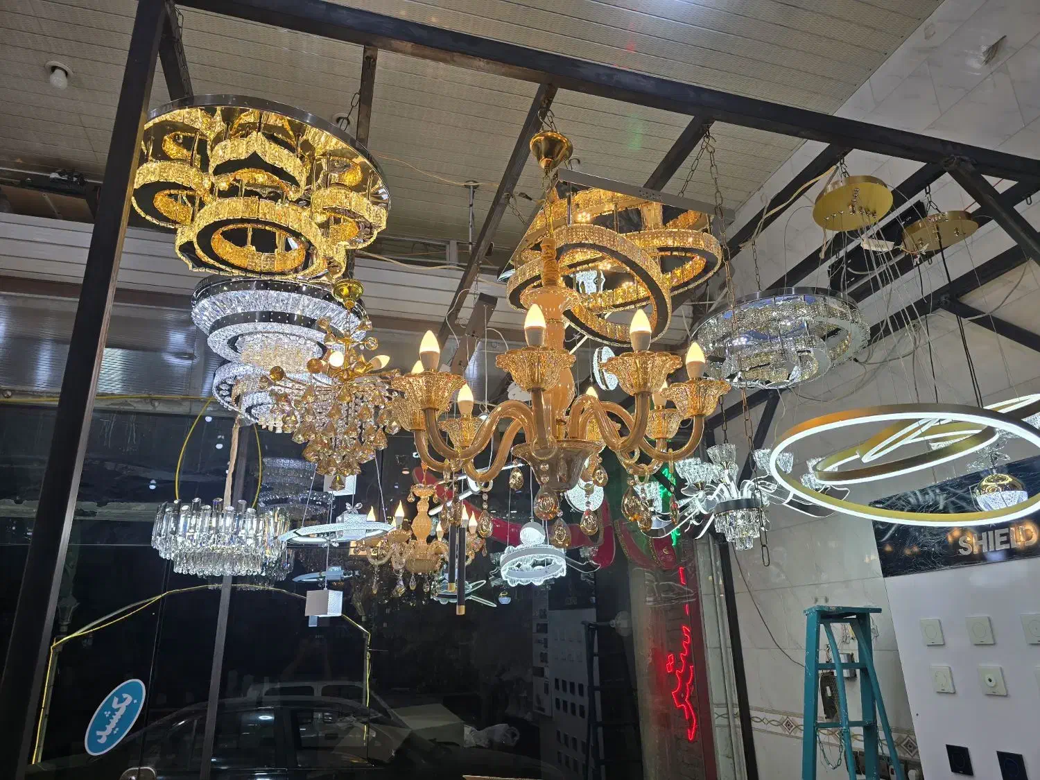 انواع لوستر|لوستر و چراغ آویز|بانه, |دیوار