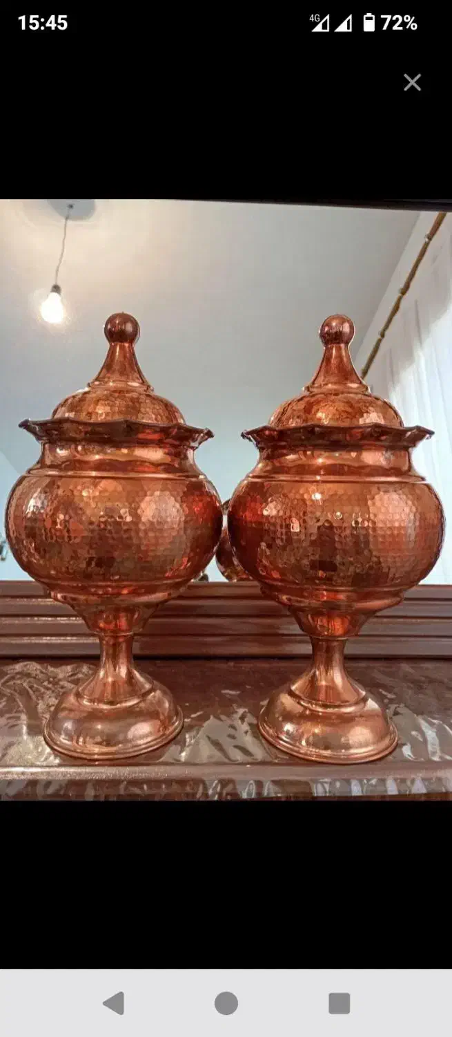 سماور زغالی برنز و شکلات خوری|کلکسیون اشیاء عتیقه|نهاوند, |دیوار