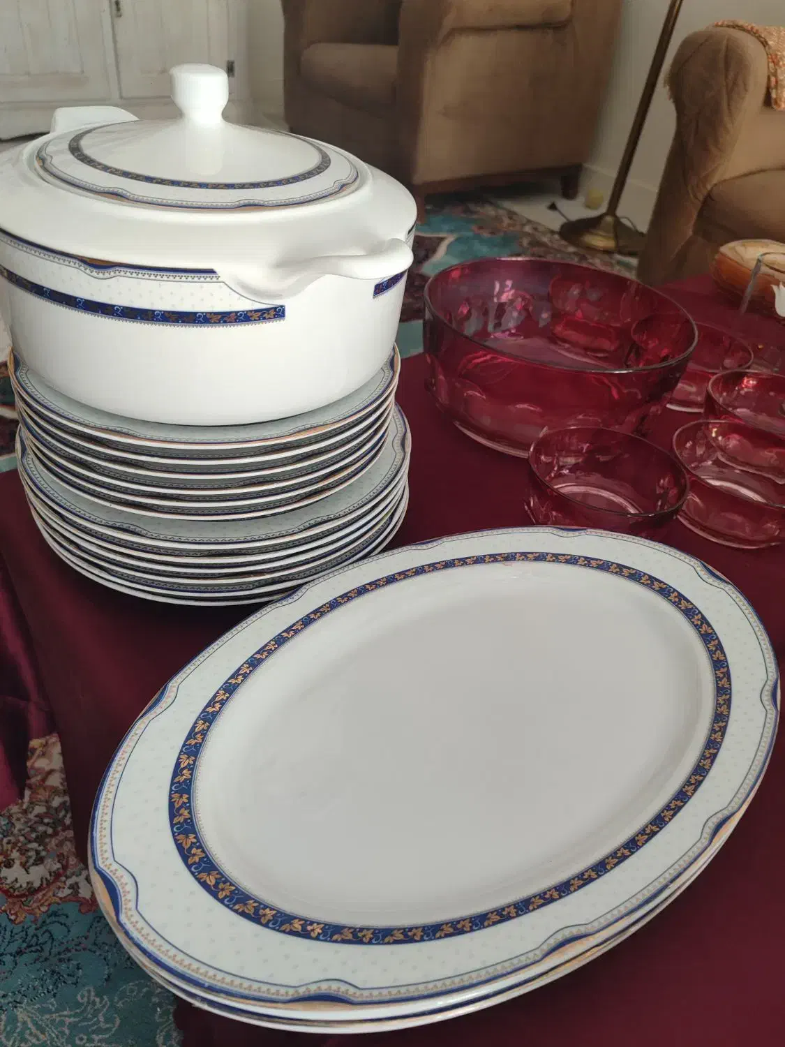 سرویس بشقابو دیسظو همو سوپخوری زرین|ظروف سرو و پذیرایی|پردیس, فاز ۱|دیوار