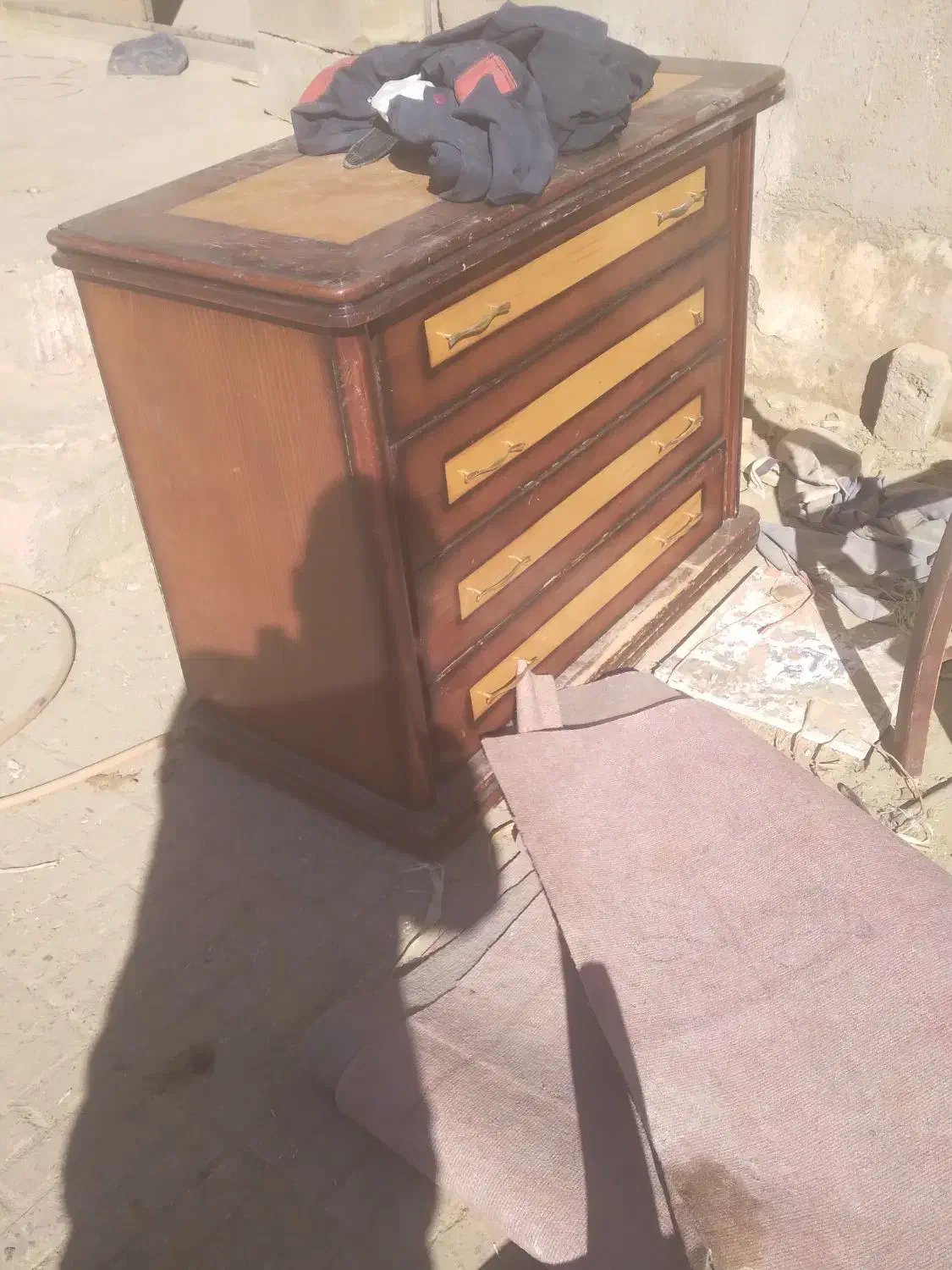 دراور چوبی ۴کشو|جاکفشی، کمد، دراور|نیشابور, سرآب کوشک|دیوار