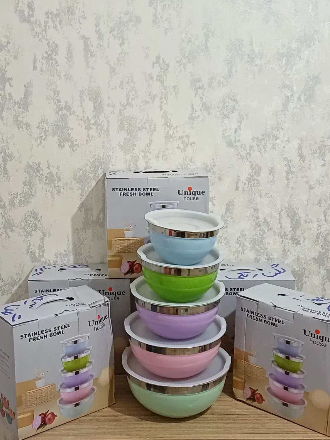 لگن استیل رنگی|ظروف نگهدارنده، پلاستیکی، یک‌بارمصرف|کرج, اسدآباد|دیوار