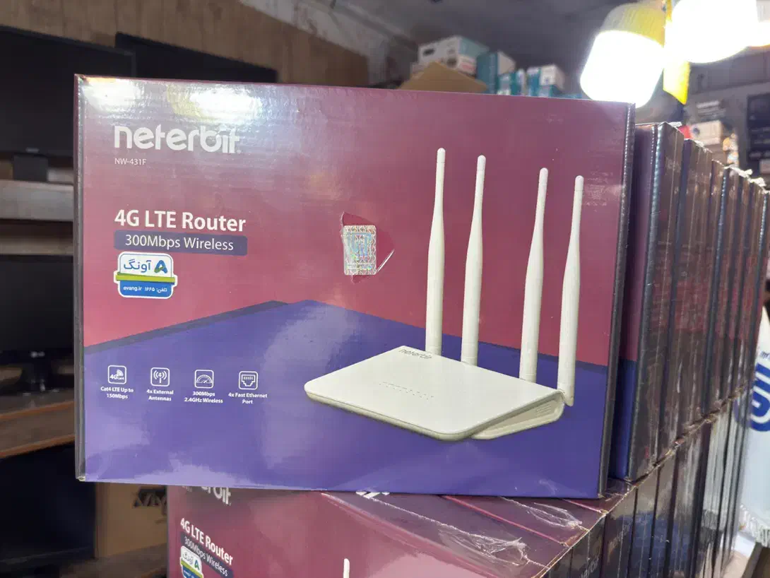 مودم سیم کارتی نتربیت ۴ آنتن ۴ پورت NETERBIT 431F|مودم و تجهیزات شبکه|خرم‌آباد, |دیوار