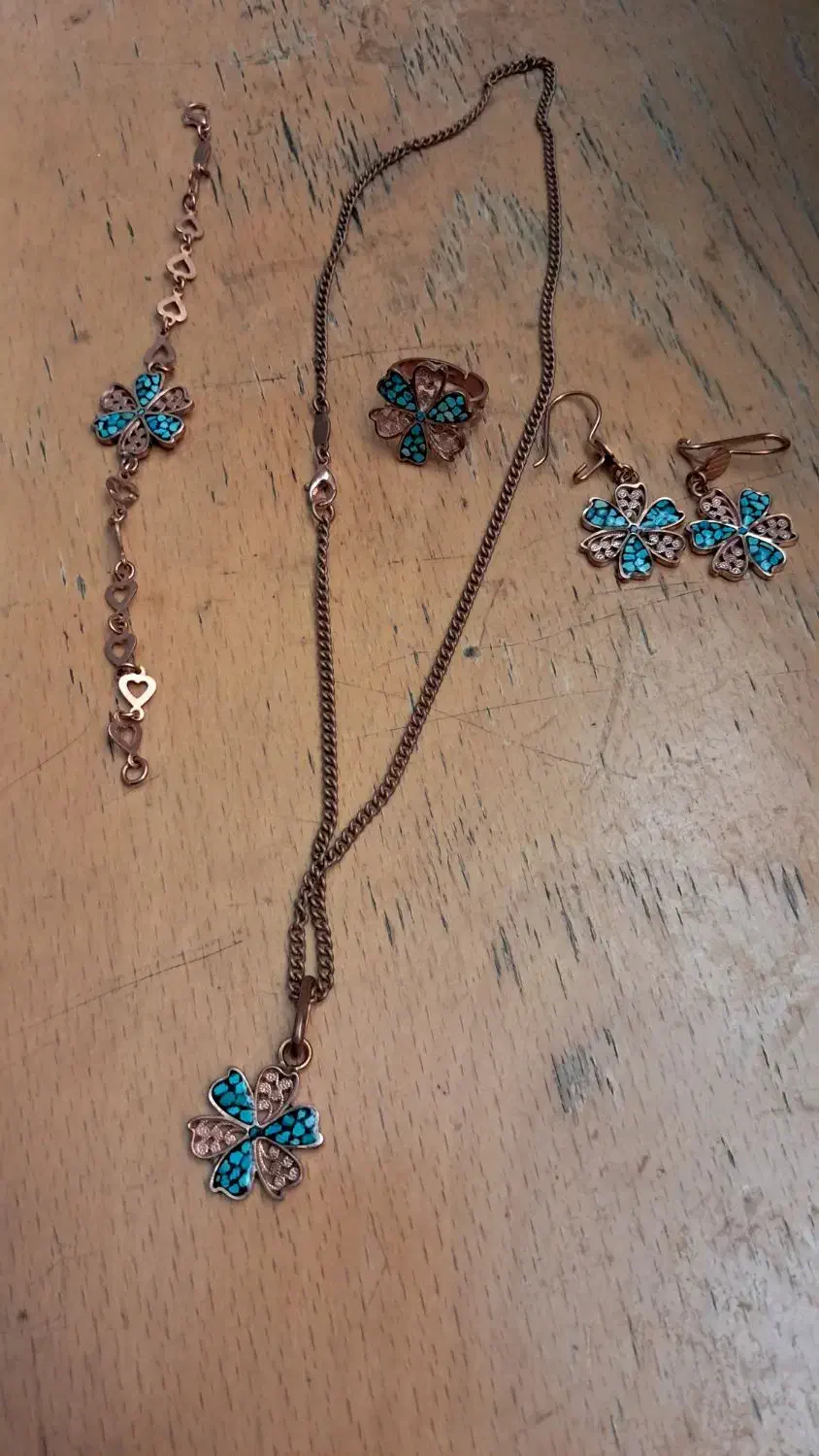 ست بدلیجات مس فیروزه ای اصفهان|بدلیجات|زنجان, |دیوار