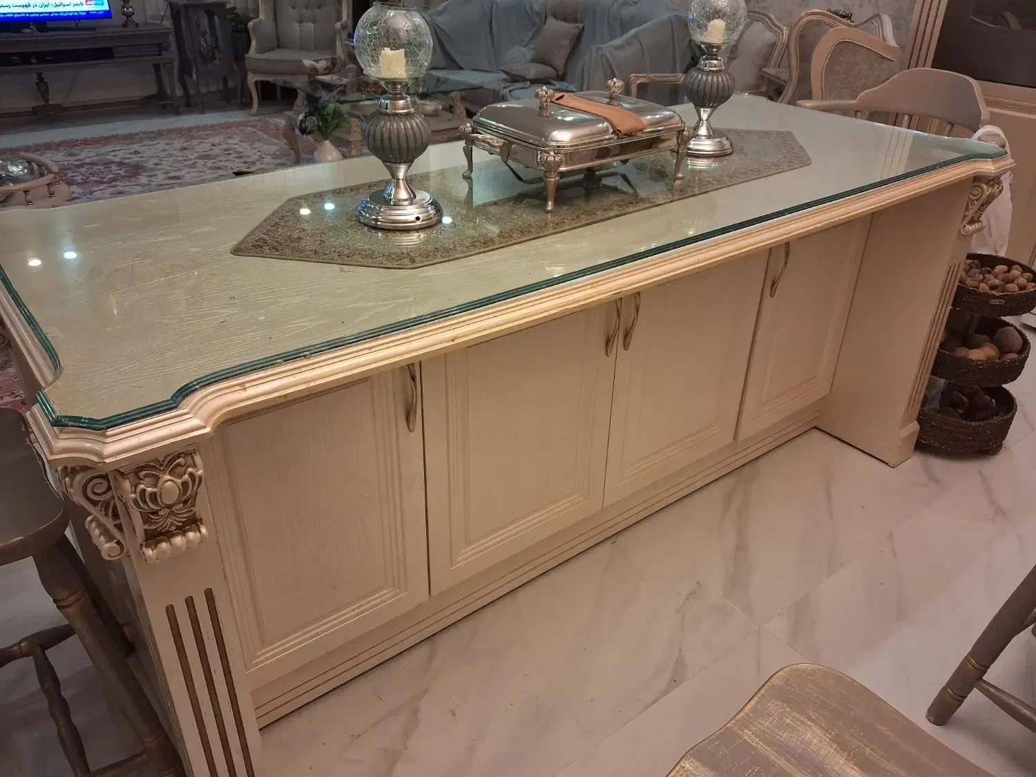 میزجزیره آشپزخانه|میز و صندلی غذاخوری|مشهد, الهیه|دیوار