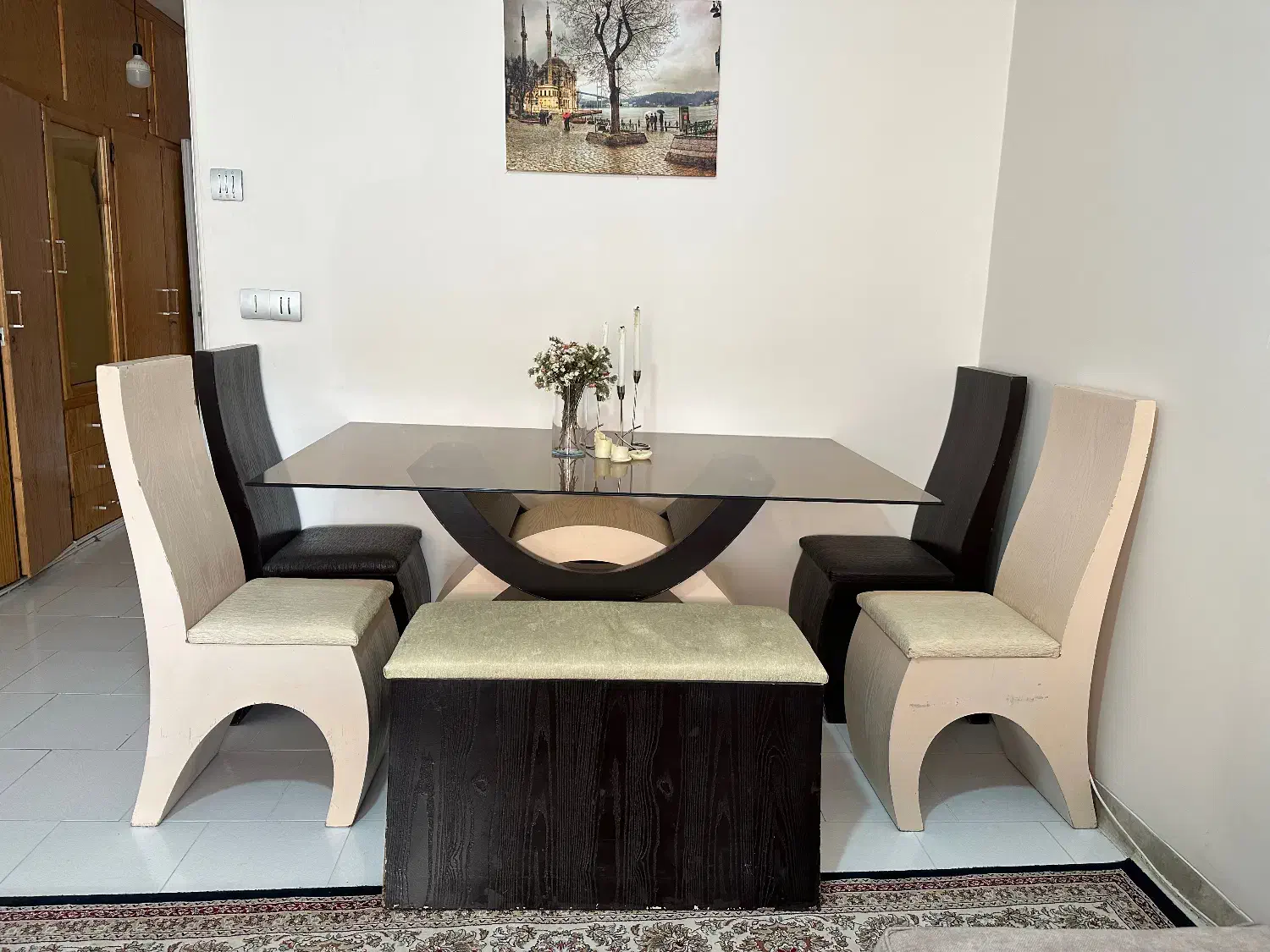 میز ناهار خوری ۶نفره|میز و صندلی غذاخوری|همدان, |دیوار