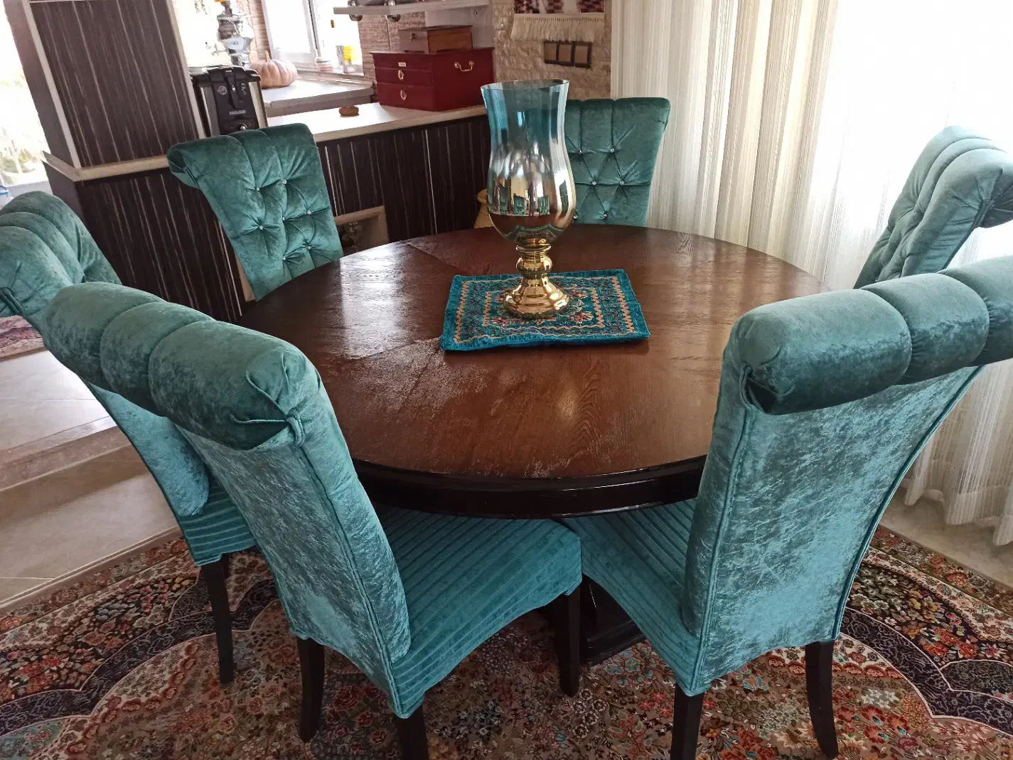 میز نهار خوری|میز و صندلی غذاخوری|نشتارود, |دیوار