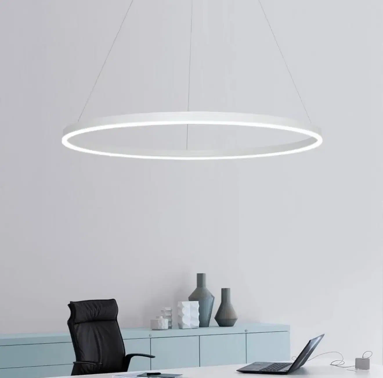 لوستر سقفی آویز ۵۰ وات ویمکس مدل تک حلقه سه حالته|لوستر و چراغ آویز|شیراز, گود عربان|دیوار