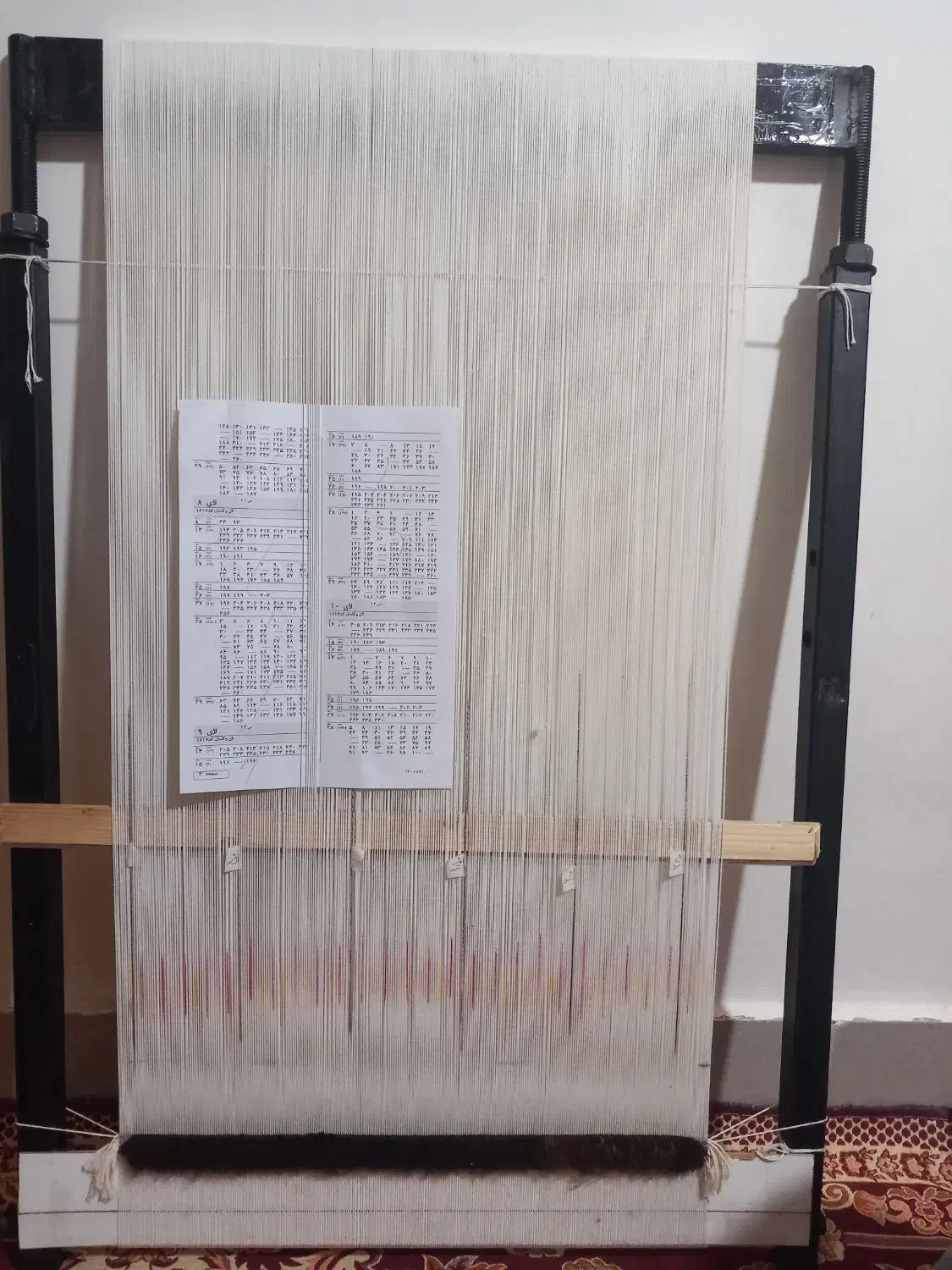 فروش نخ ونقشه تابلو فرش به همراه دار آماده|صنایع دستی و سایر لوازم تزئینی|اردبیل, |دیوار