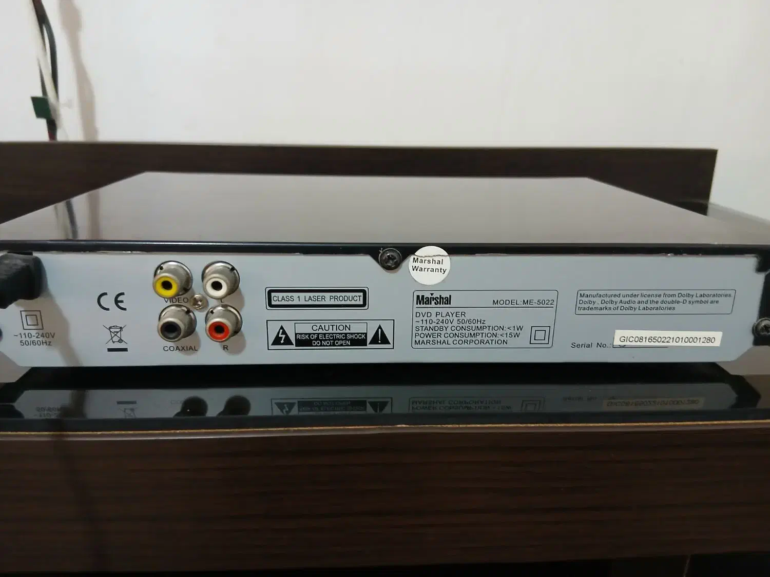 DvD Marshal|پخشکننده DVD و ویدیو|خمام, |دیوار