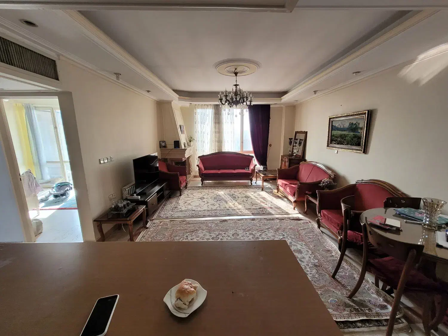 ۷۸ متر دوخواب فول،سالن پرده خور