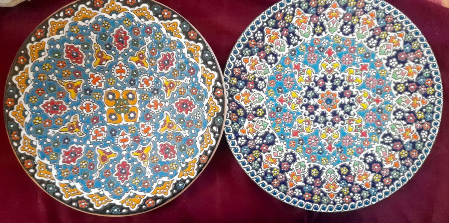 بشقاب سفالی  تزئینی|صنایع دستی و سایر لوازم تزئینی|زنجان, |دیوار