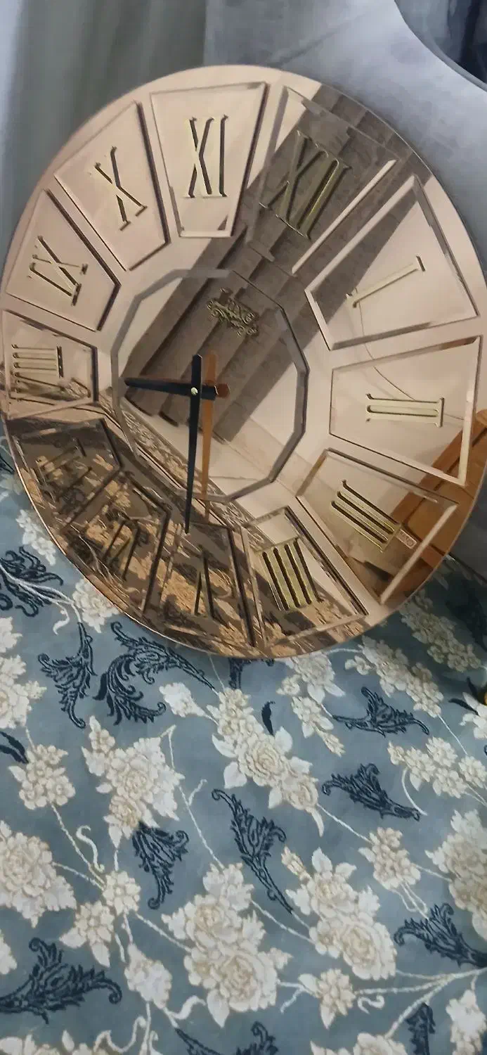 ساعت آینه ای لوکس|ساعت دیواری و تزئینی|مشکیندشت, |دیوار