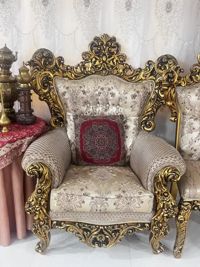 مبلمان سلطنتی با نهار خوری چوب راش|مبلمان خانگی و میز عسلی|بندر ماهشهر, |دیوار