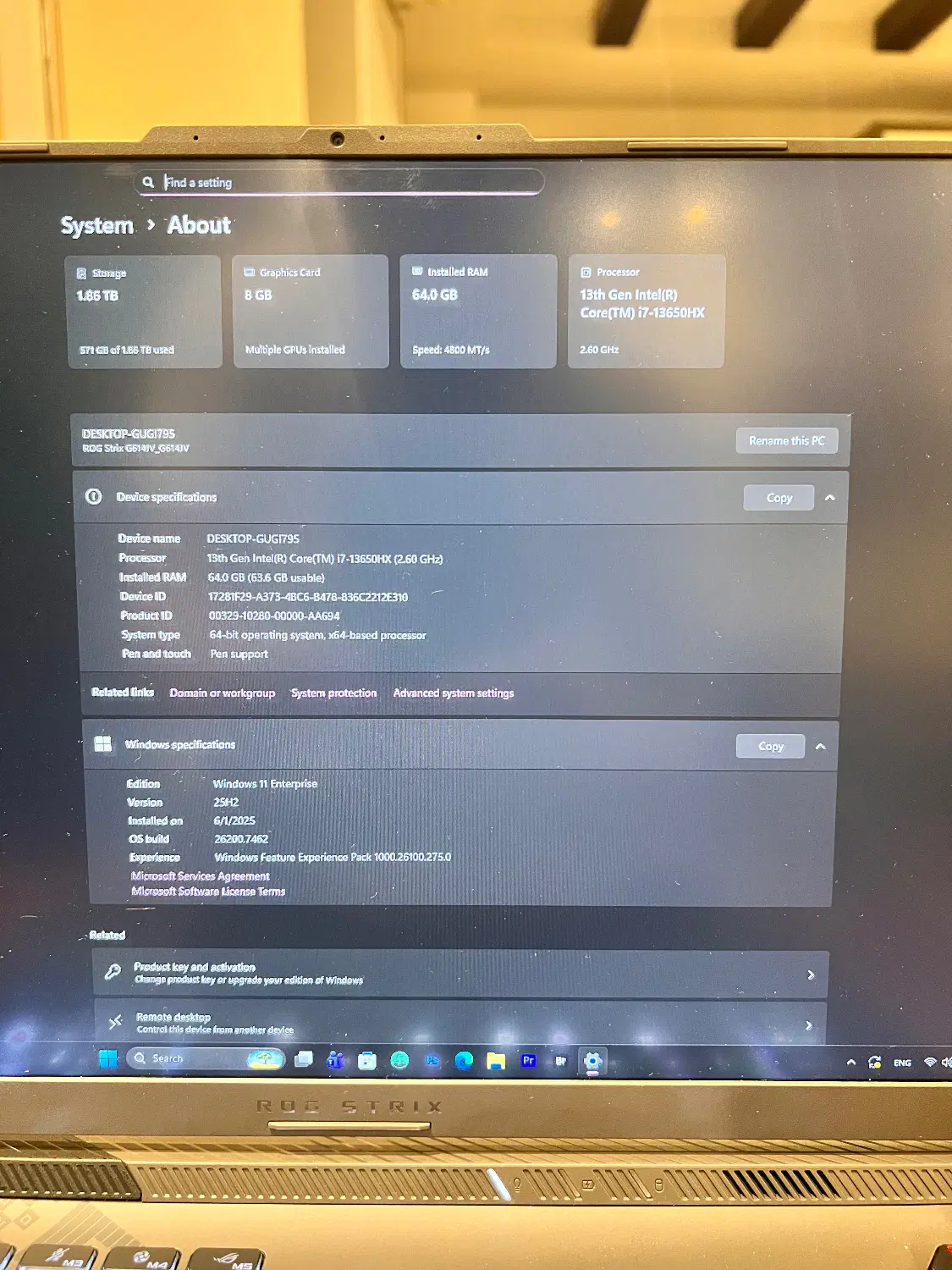 لپ تاپ Rog strix|رایانه همراه|تهران, جهاد|دیوار