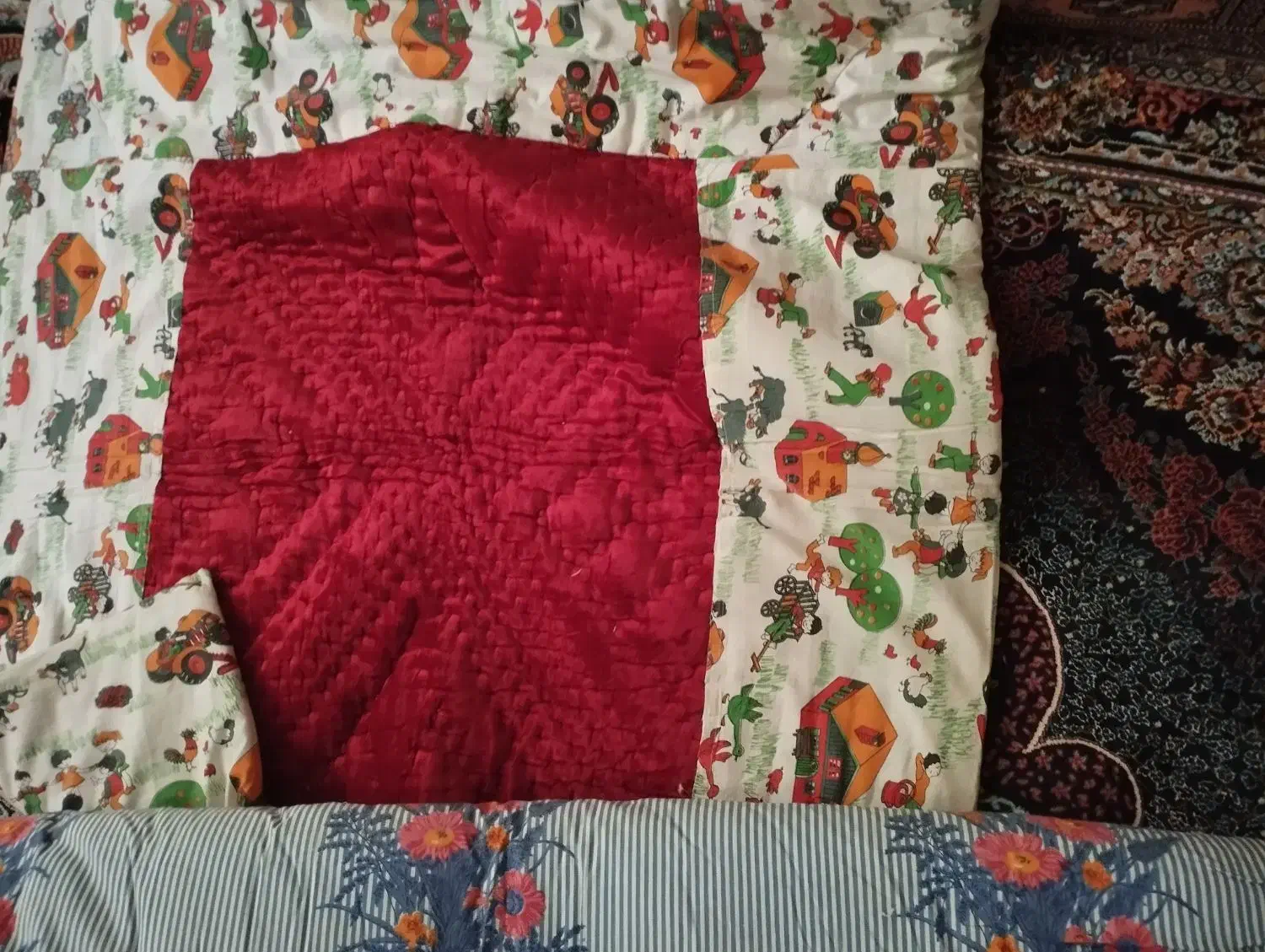 ۲عدد تشک پنبه ای دست دوز نو دونفره پف دار|رختخواب، بالش، پتو|ری, فیروزآبادی|دیوار