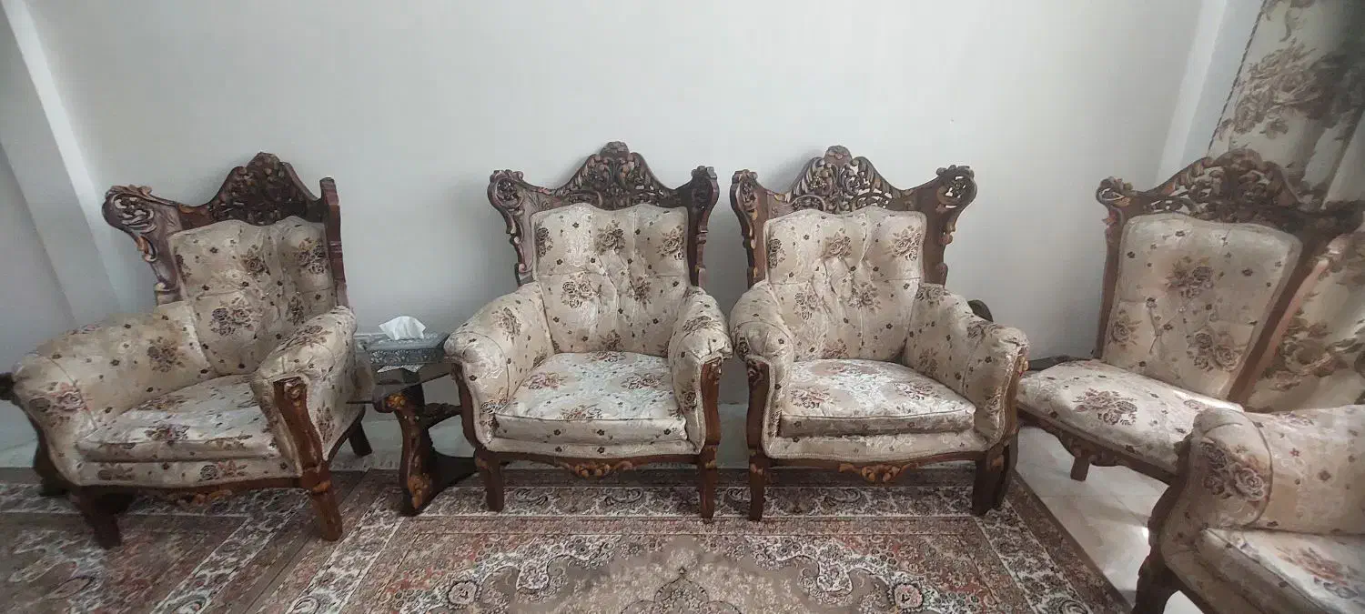 مبل ۹نفره سلطنتی چوب راش|مبلمان خانگی و میز عسلی|شهریار, شهرک امیریه|دیوار