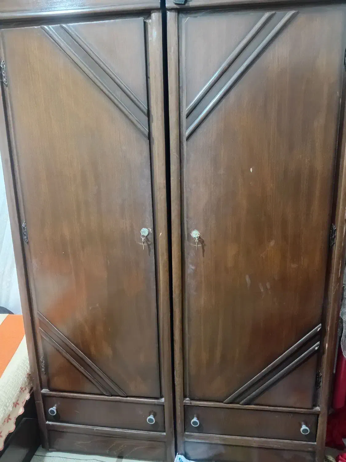 کمد لباس ۲ تایی با چوب گردو|جاکفشی، کمد، دراور|خمینیشهر, |دیوار