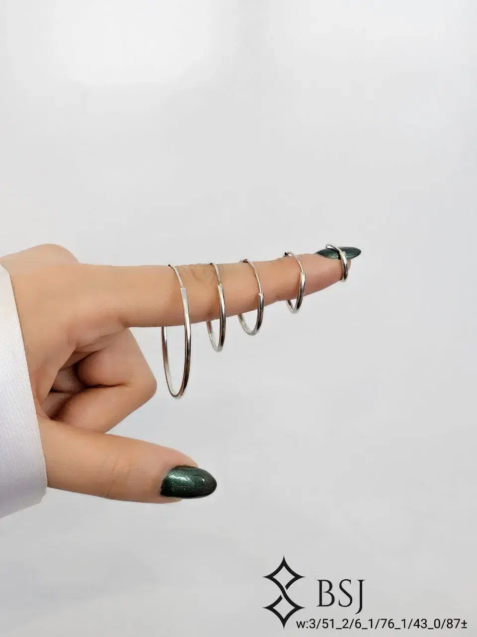 گوشواره حلقه مدل طلا سفید(نقره جات رویال)|جواهرات|مشهد, ایثار|دیوار