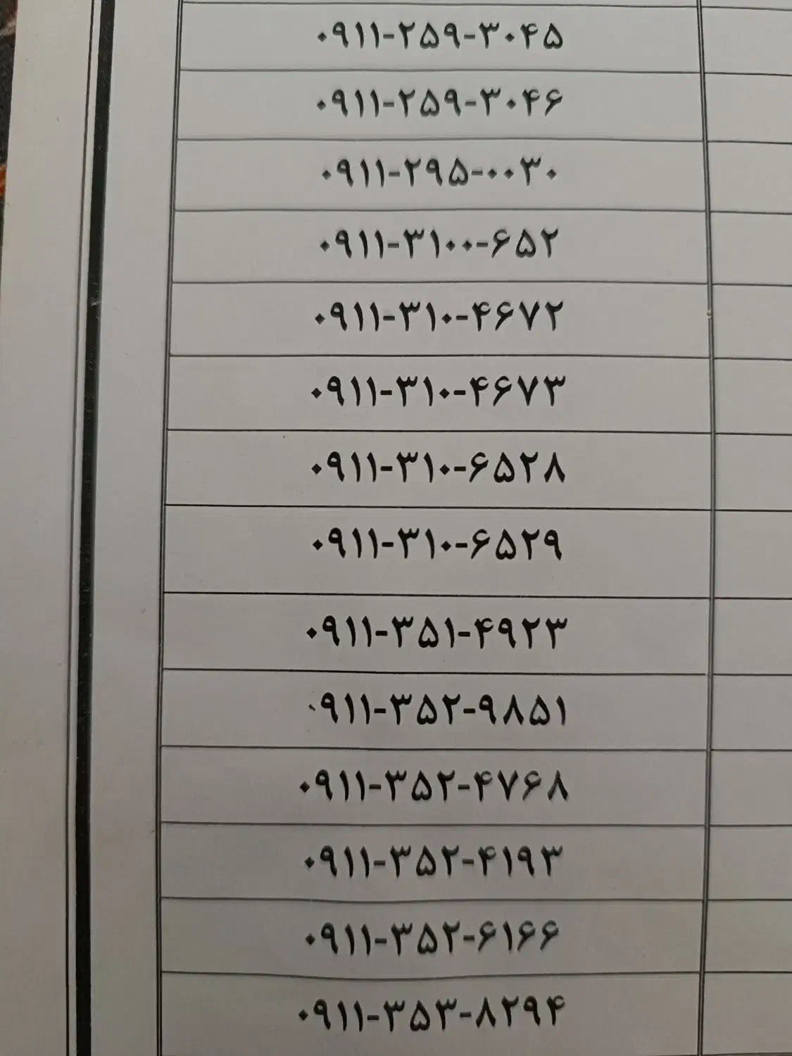 ۰۹۱۱۱۱۱۵۲۸۲|سیم‌کارت|بابل, |دیوار