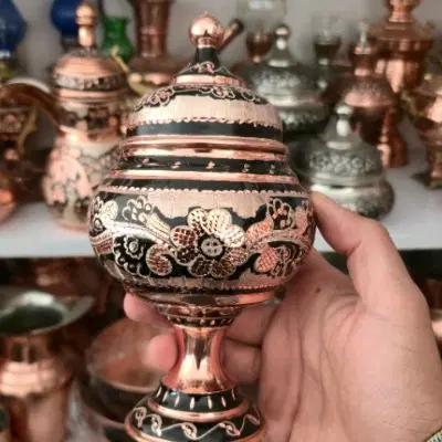 قوری کتری مسی و قندان و گرسوز و شکلات خوری|قوری، کتری، قهوهساز دستی|تهران, شهرری|دیوار