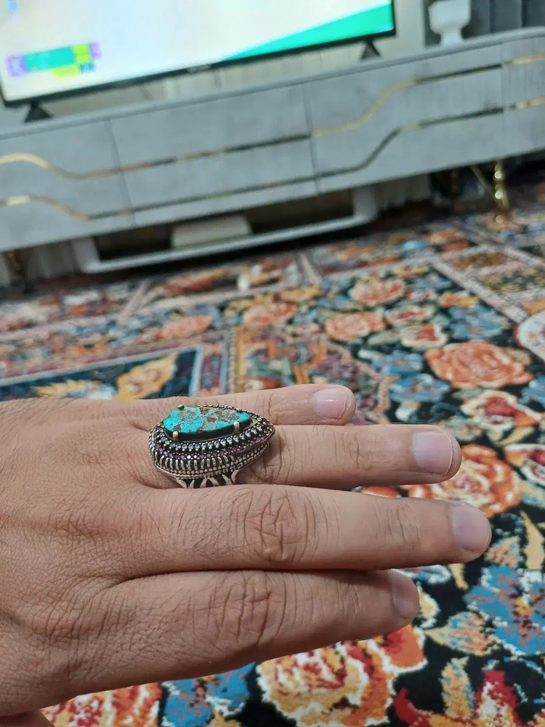 دوعدد انگشتر نقره|جواهرات|نهاوند, |دیوار