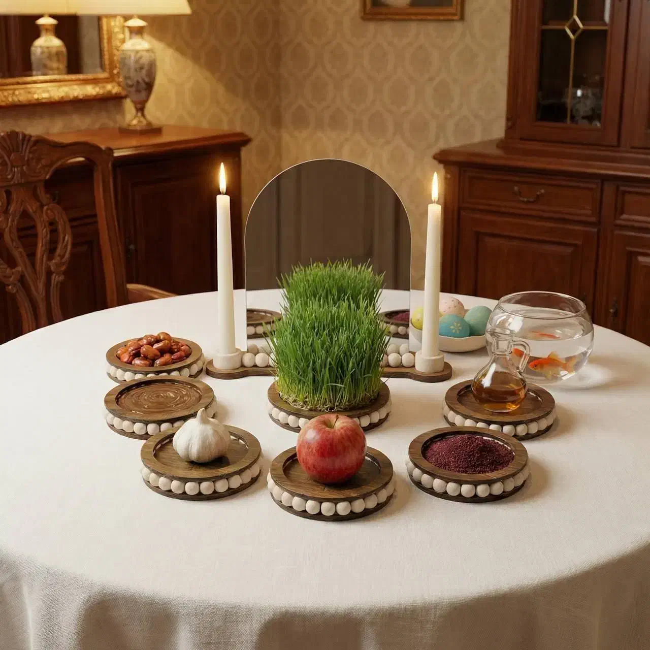 هفت سین|صنایع دستی و سایر لوازم تزئینی|قم, قلعه کامکار|دیوار