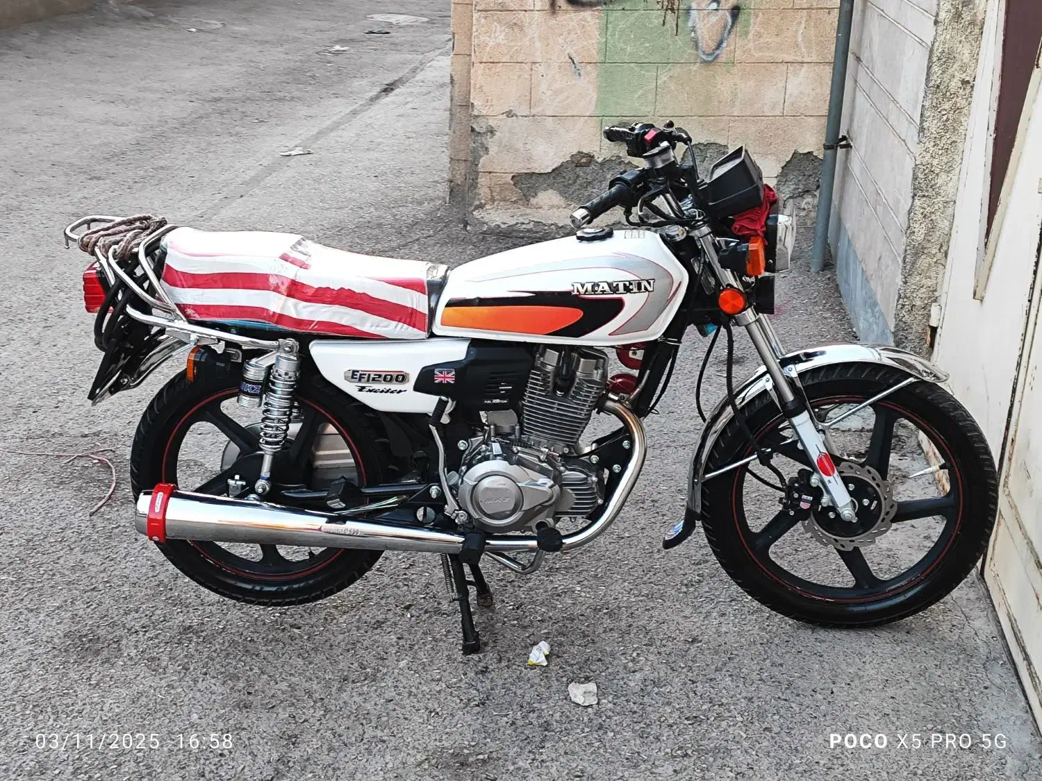 موتور متین 200انژکتوری خشک 1403 بالانسر دار MKZ|موتورسیکلت|کرمانشاه, |دیوار