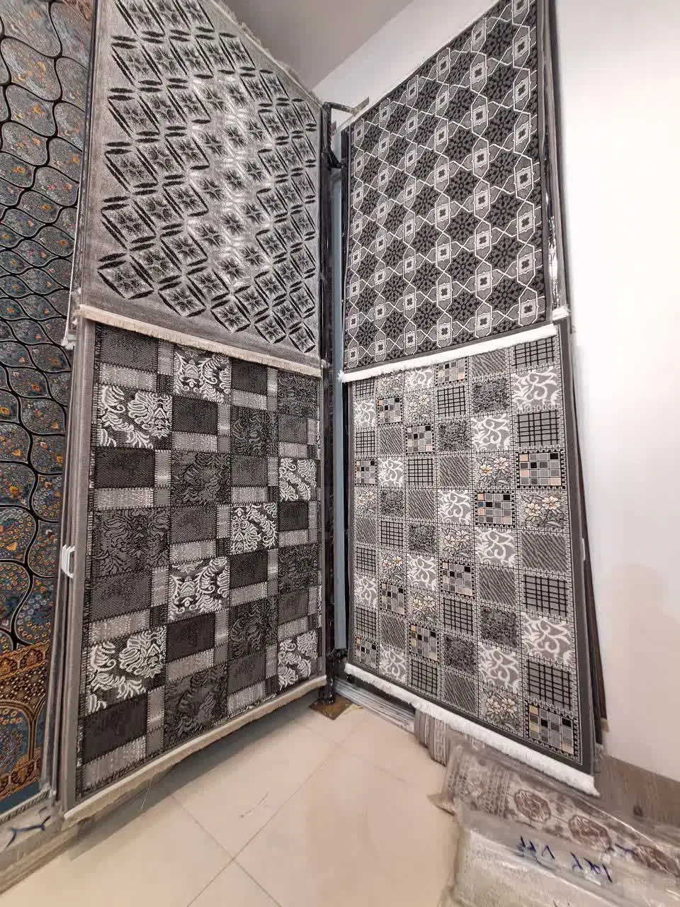 گلیم فرش چهار متری تبریز درجه یک دودی طوسی طلاکوب|فرش|مشهد, امیر المومنین|دیوار